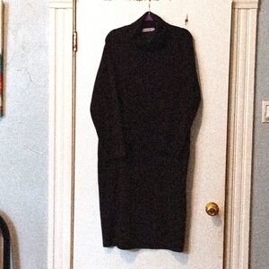 Miss Look black turtleneck dress. Cotton (4X more like 2-3X).